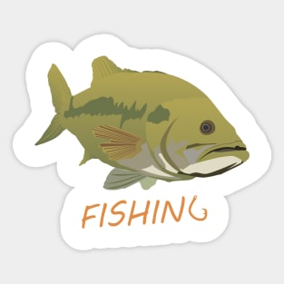 Bass Fishing Sticker